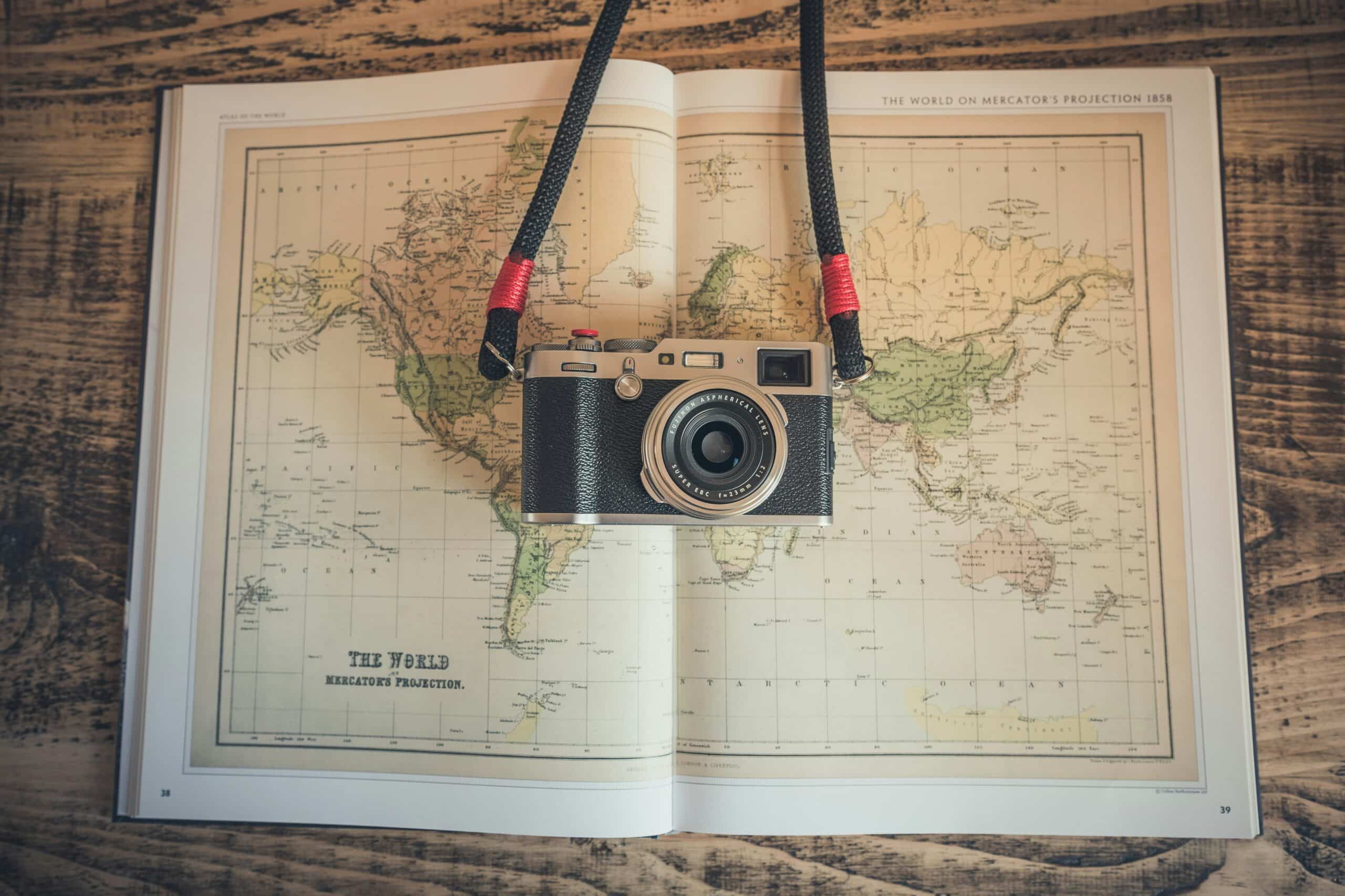 Scenic spring destinations for Canadians: A collage showing colorful Caribbean beaches, European cityscapes, and lush Central American landscapes, all representing vacation spots within 10 hours flying distance from Canada.